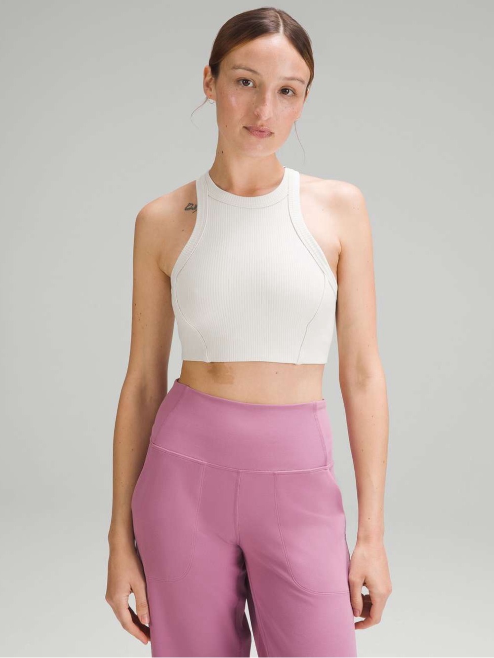 Lululemon Ribbed Nulu High-Neck Yoga Bra
Natural Ivory